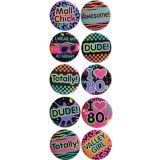 Totally 80s Buttons, 10-pk