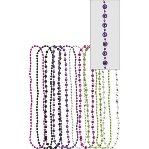Multicolour Disco 70s Bead Necklaces, 10-pk Product image