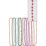 Multicolour 80s Bead Necklaces, 10-pk | Amscannull