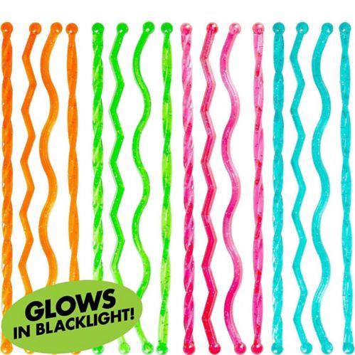 Black Light Neon Plastic Drink Stirrers, 100-pk Product image