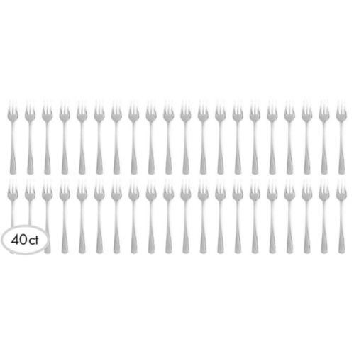 Mini Clear Plastic Forks, 40-pk Product image