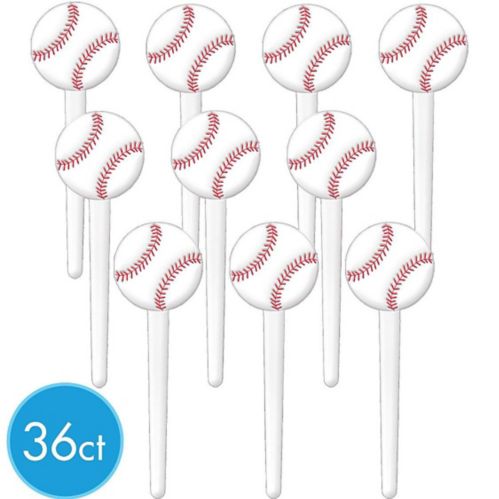 Baseball Dessert Picks, 36-pk Product image