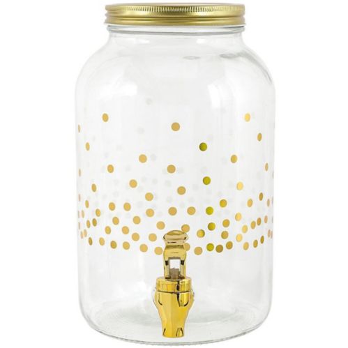 Metallic Gold Polka Dot Drink Dispenser Product image