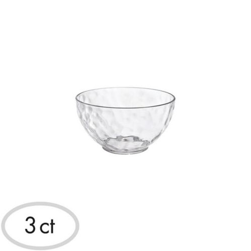 Premium Plastic Hammered Bowls, 3-pk Product image