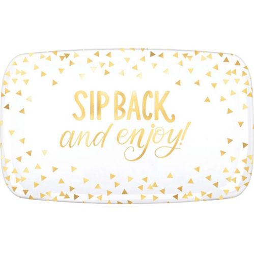 Sip Back & Enjoy Rectangular Platter Product image