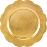 Gold Scalloped Plastic Charger