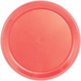 Bright Coral Plastic Round Platter