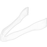Lightweight Durable Plastic Mini Tongs, White | Amscannull