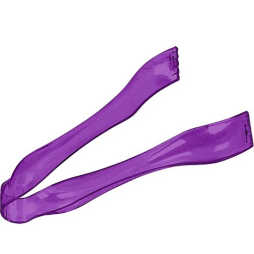 Lightweight Durable Plastic Mini Tongs, Purple Product image