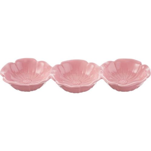 Pink Flower 3-Part Serving Bowl Product image