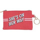 She's on Her Way Coin Purse Keychain
