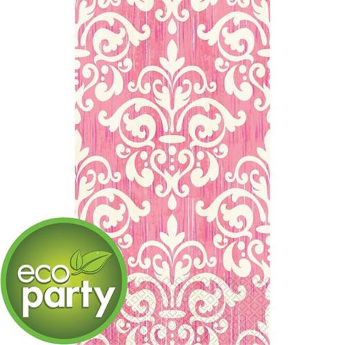 Eco-Friendly Pink Damask Guest Towels, 16-pk Product image
