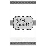 Silver Be Our Guest Premium Guest Towels, 16-pk | Amscannull