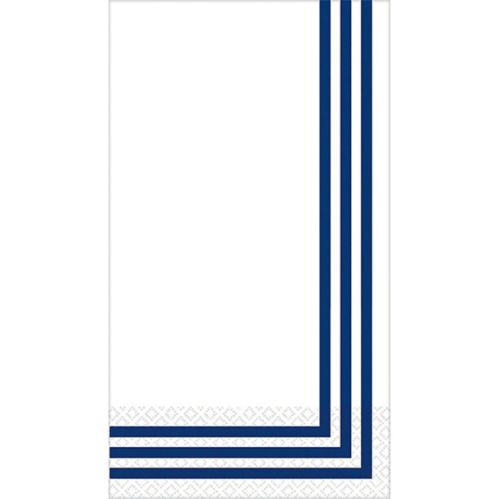 Royal Blue Classic Stripe Guest Towels, 16-pk Product image