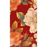 Classic Floral Red Guest Towels, 16-pk