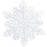 Metallic Silver Snowflake Vinyl Placemat