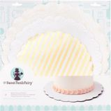 Plateaux de service pour gâteaux Sweet Tooth Fairy, or et blanc, paq. 3