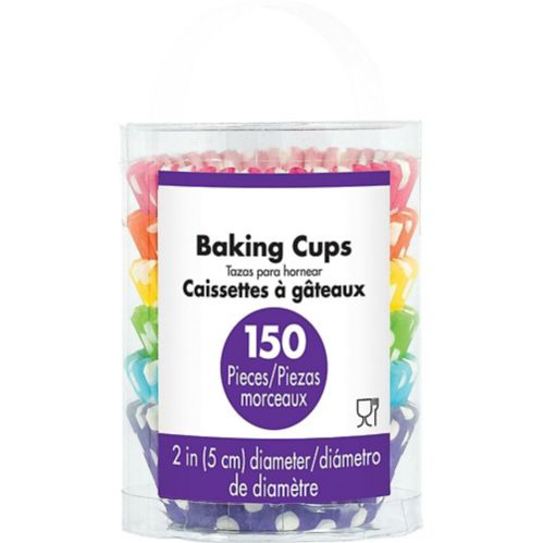 Rainbow Polka Dot Baking Cups, 150-ct Product image