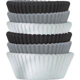 Black & Silver Baking Cups, 150-ct | Amscannull