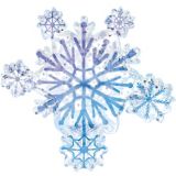 Foil Snowflake Cluster Foil Balloon for Winter/Christmas/Holiday Party, Helium Inflation Included, 26-in | Amscannull