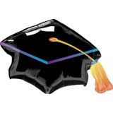 Graduation Cap Foil Balloon, Helium Inflation Included, 32-in | Amscannull