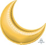 Eid Crescent Foil Balloon, Gold, Helium Inflation Included, 35-in | Amscannull