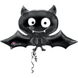Bat Foil Balloon for Halloween Party, Helium Inflation Included, Black, 41-in | Amscannull