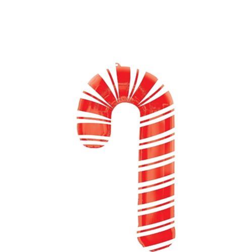 Candy Cane Foil Balloon for Christmas/Holiday/Winter Party, Helium Inflation Included, 28-in Product image