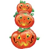 Giant Stacked Halloween Jack-o'-Lantern Foil Balloon, Helium Inflation Included, 61-in | Amscannull