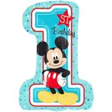 Ballon en aluminium pour 1er anniversaire Mickey Mouse, gonflage à l’hélium inclus, 28 po | Anagram Int'l Inc.null