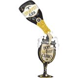Champagne Pop Fizz Clink Foil Balloon for New Year's Eve, Helium Inflation Included, 70-in | Amscannull