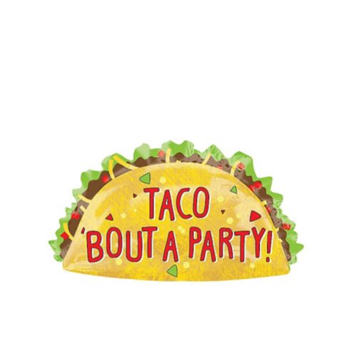 Taco Foil Balloon for Fiesta/Birthday Party, Helium Inflation Included, 33-in Product image