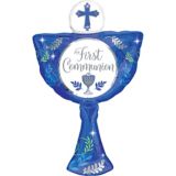 Ballon de communion en forme de calice, bleu, 31 po | Amscannull