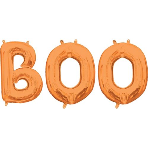Air-Filled Orange Boo Letter Balloons, 3-pc Product image