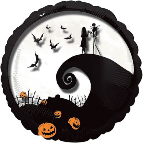 Giant The Nightmare Before Christmas Foil Balloon for Halloween Party, Helium Inflation Included, 32-in Product image