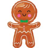 Giant Gingerbread Man Foil Balloon, Helium Inflation Included, 22-in | Amscannull