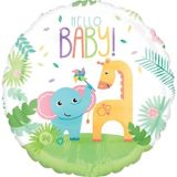 Hello Baby! Fisher-Price Animal Foil Balloon for Baby Shower, Helium Inflation Included, 28-in | Amscannull
