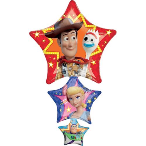 Toy Story 4 Stacked Star Foil Balloon for Birthday Party, Helium Inflation Included, 42-in Product image