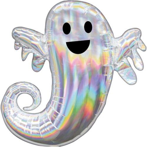Iridescent Ghost Foil Balloon for Halloween, Helium Inflation Included, 28-in Product image