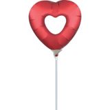 Air-Filled SatinLuxe Mini Heart Shape Balloon, Red | Amscannull