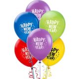 Primary Colour Happy New Year Balloons, 15-pk Party City
