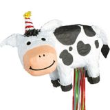 Pinata A Ficelles Vache D Anniversaire Party City