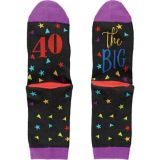 Multicolour 40th Birthday Crew Socks Party City