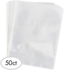 Clear Colored Gift Bags 8 5/8 x 3 x 10 3/4 10 pack G8ZZ1