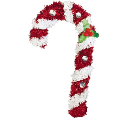 Hanging Tinsel Candy Cane Party City