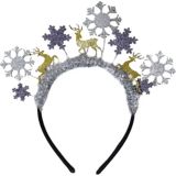 Glitter Reindeer & Snowflakes Headband Party City