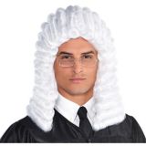 Costume De Juge Complet 5 Pièces : Robe Noire, Perruque, Marteau, Faux Col, Lunettes - Pour Halloween, Théâtre