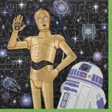 Star Wars Galaxy of Adventures C-3PO & R2-D2 Paper Beverage Napkins, 16-pc | Amscannull