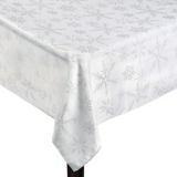 Snowflake Fabric Tablecloth, 60 x 104in Party City