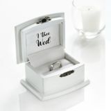 Wedding Ring Bearer MDF Box, White | Amscannull